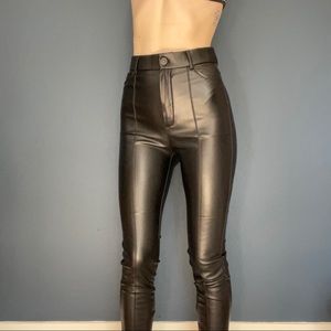 ZARA Faux Leather Leggings